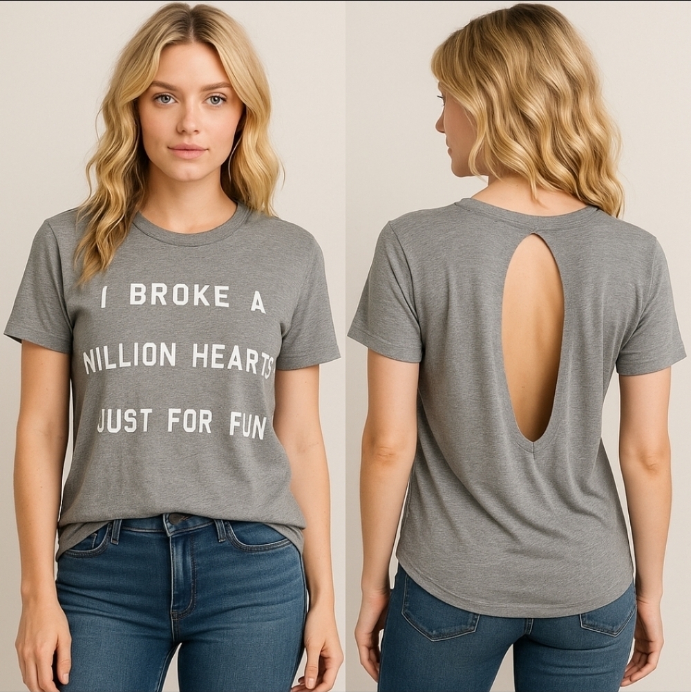 ZOE KARSSEN 𝅺Women's Gray Knit Graphic Top XS
